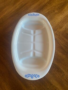 Corningware Cornflower P-19 Oval Serving Platter